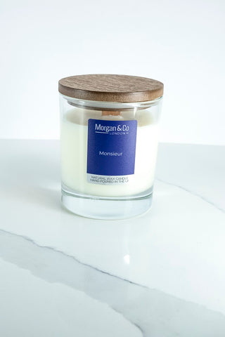 Monsieur Luxury Candle with Wooden Lid Morgancocandles